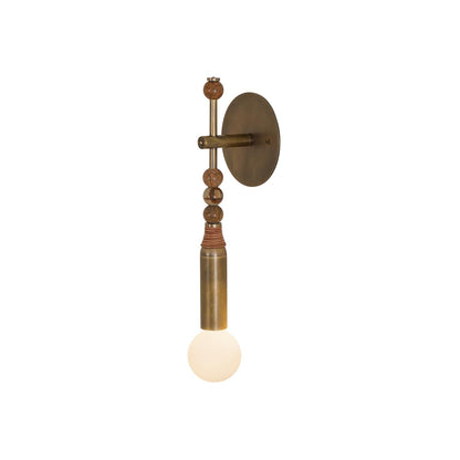 Toam Wall Lamp ? 5.9’’ x W 4.5’’ x H 18.9’’ / Antique Brass & Brown Marble Wall lamp