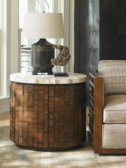 Tommy Bahama Home Island Fusion Banyan Oval Accent Table