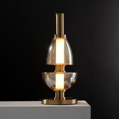 Symbol Table Light Dia 7.9″ x H 19.7″ / Dia 20cm x H 50cm / Gold + Amber / US plug Table lamp