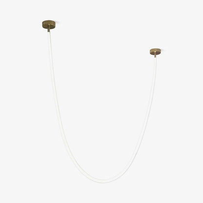 Flexible Curve linear Pendant Lamp Single total length Size: L 300cm / L 118.1″ (Power~36W) / Warm Light / Gold & White