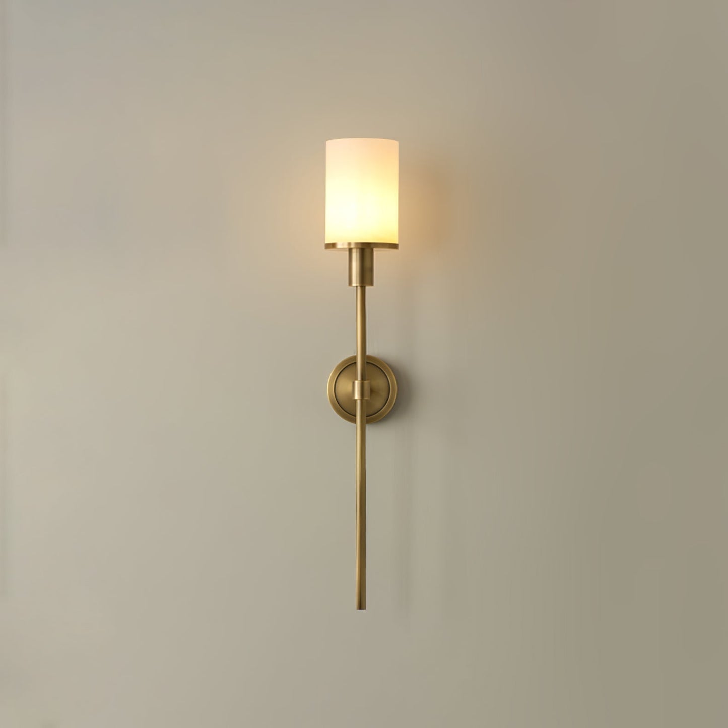 Tracie Classic Sconce Dia 3.9″ x H 23.6″ & Alabaster / Antique Copper / Single Wall lamp
