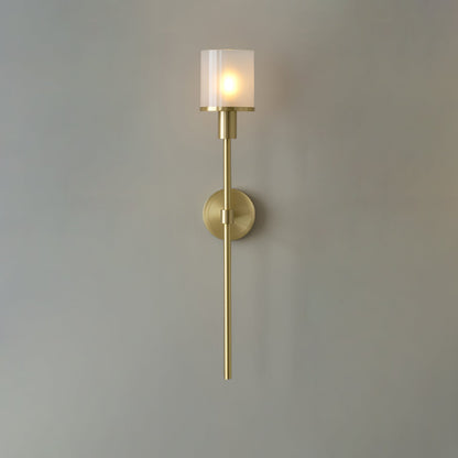 Tracie Classic Sconce Dia 3.9″ x H 23.6″ & Glass / Copper / Single Wall lamp