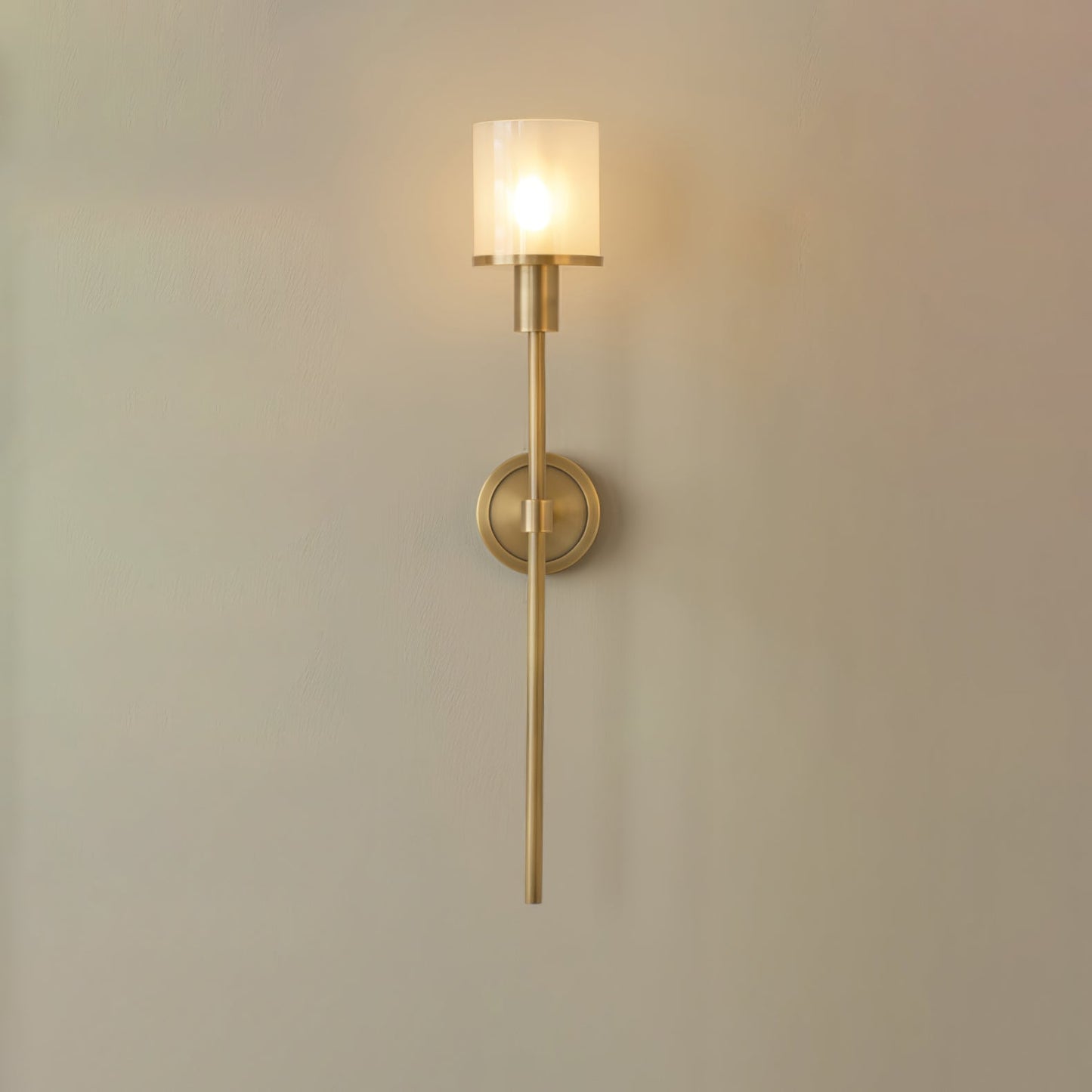 Tracie Classic Sconce Dia 3.9″ x H 23.6″ & Glass / Antique Copper / Single Wall lamp