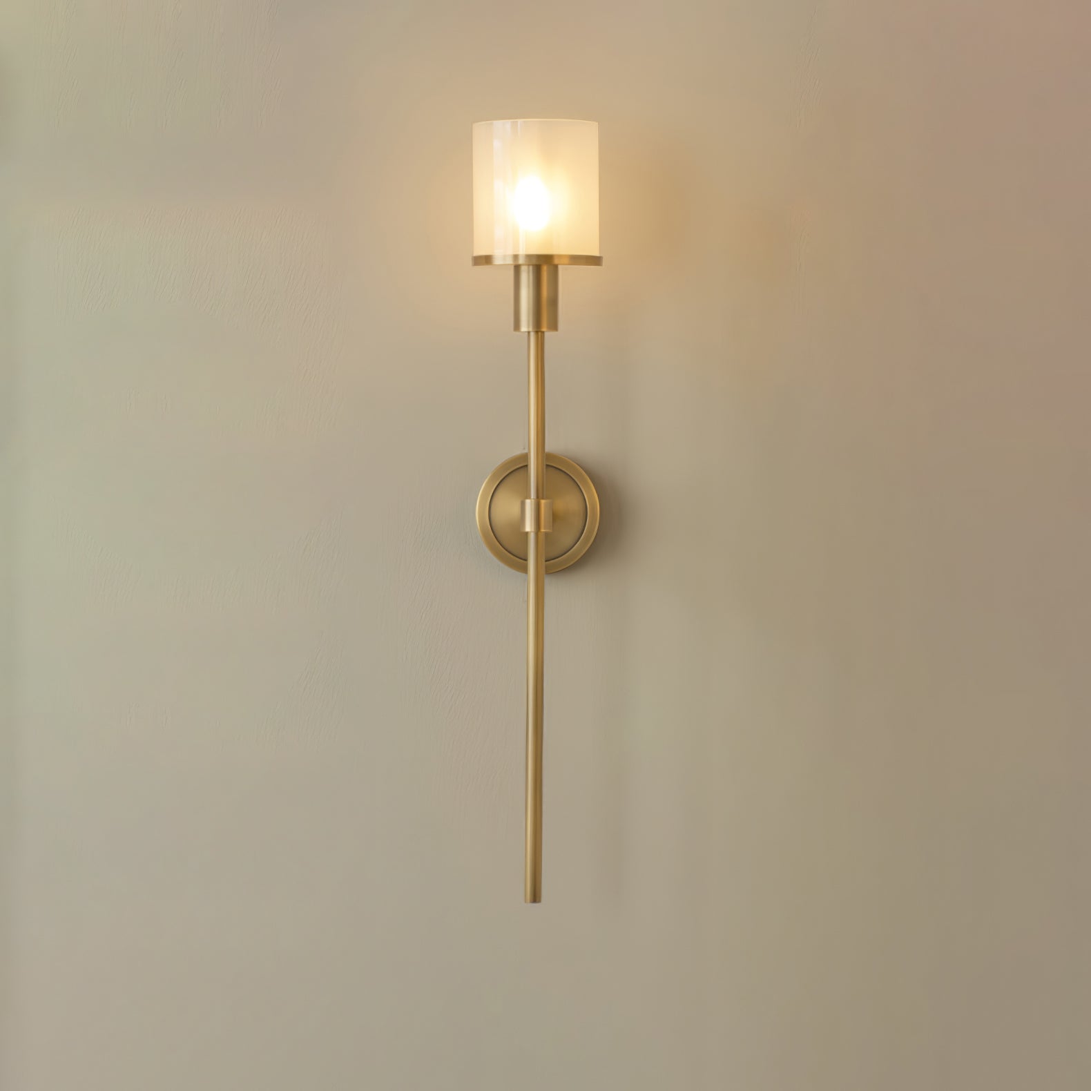 Tracie Classic Sconce Dia 3.9″ x H 23.6″ & Glass / Antique Copper / Single Wall lamp