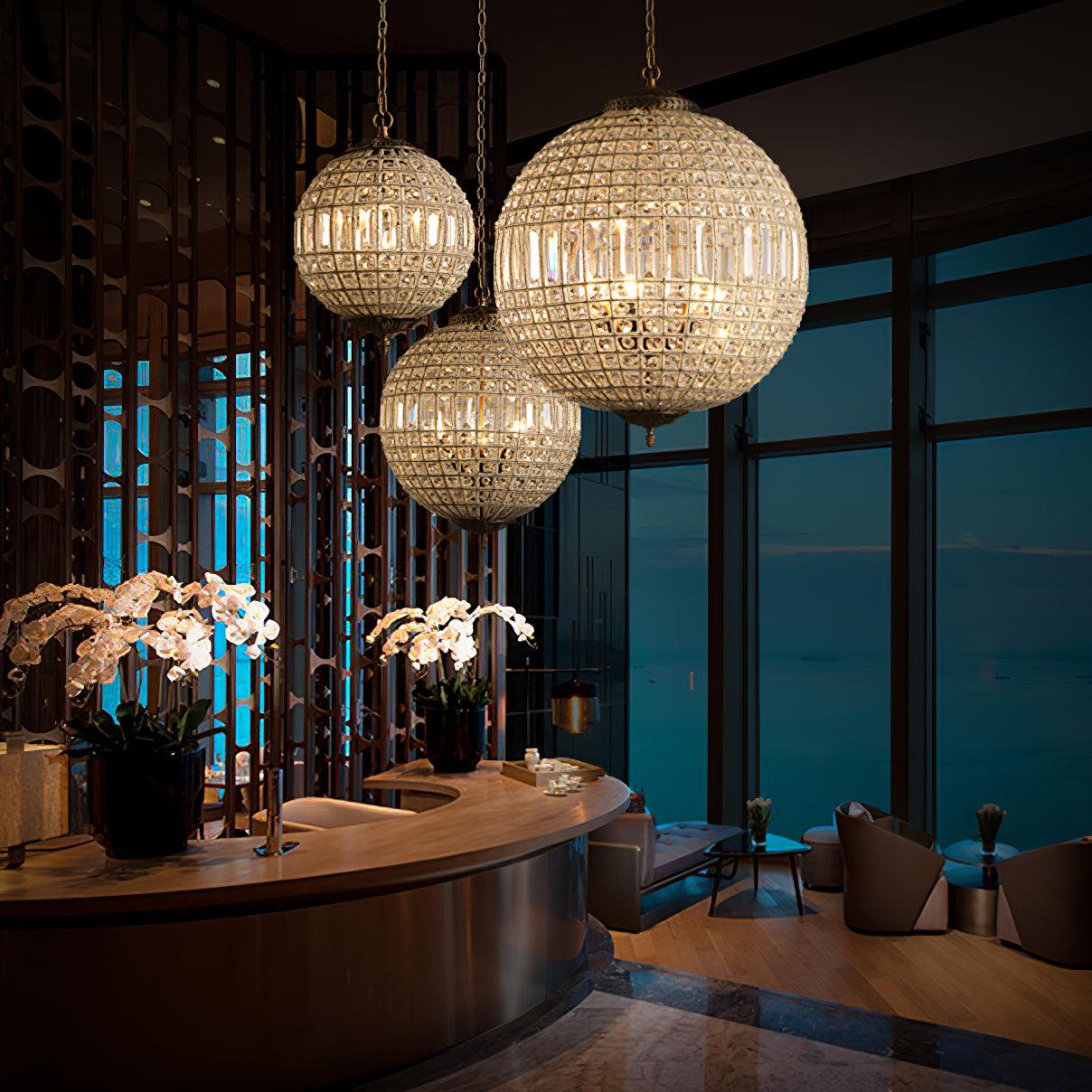Traditional Gold Globe Chandelier Chandelier