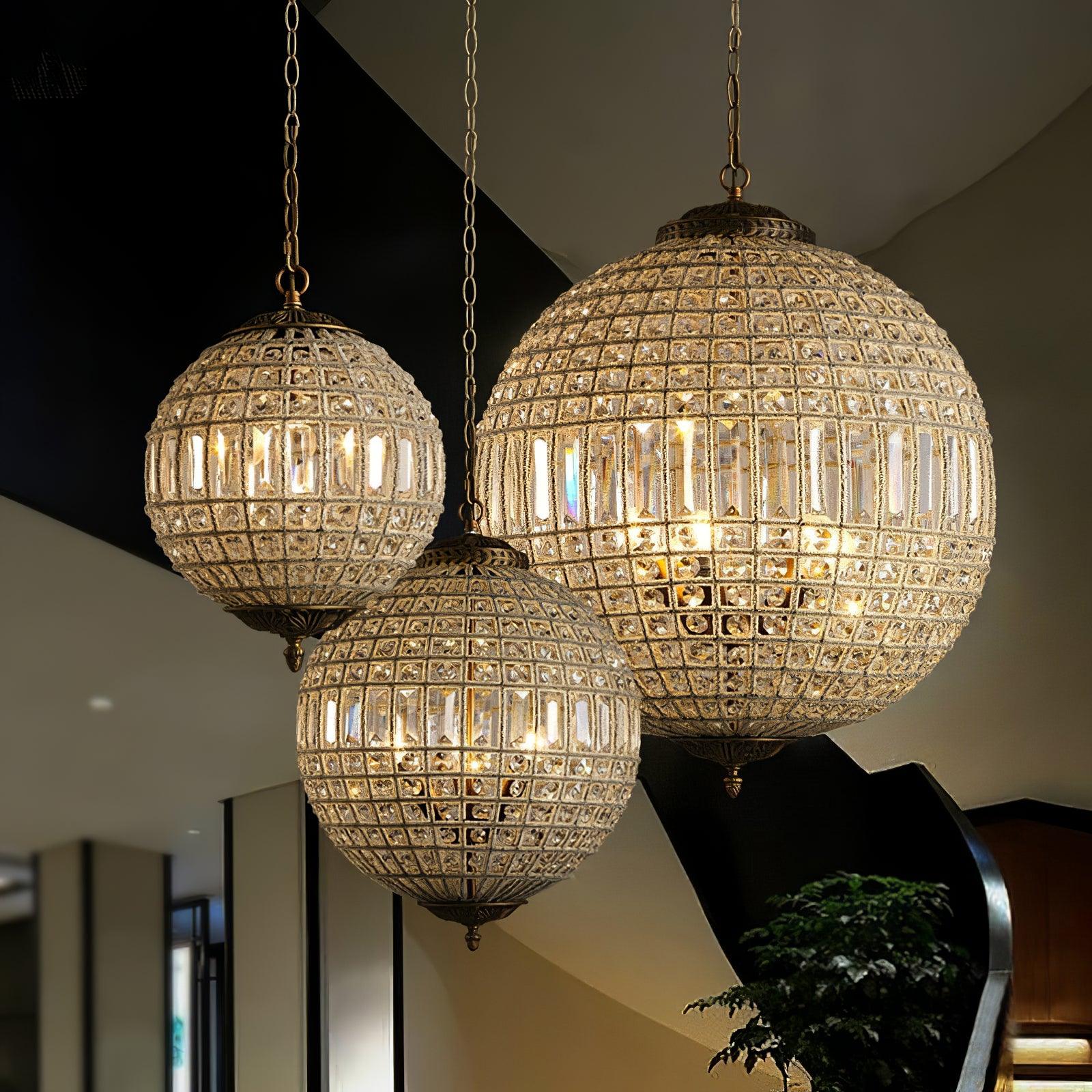 Traditional Gold Globe Chandelier Chandelier