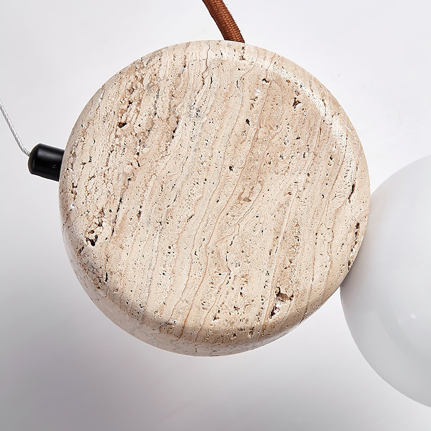 Tranquil Glow Pendant Lamp Dia 4.3″ x H 8.3″ / Yellow Travertine pendant Lamp