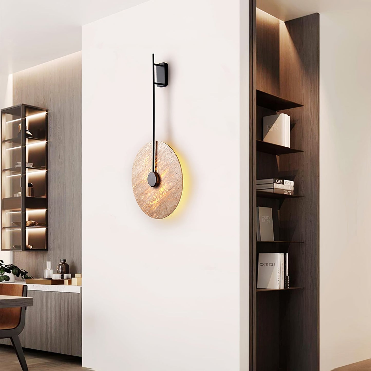 Travertine Disc Wall Lamp Wall lamp