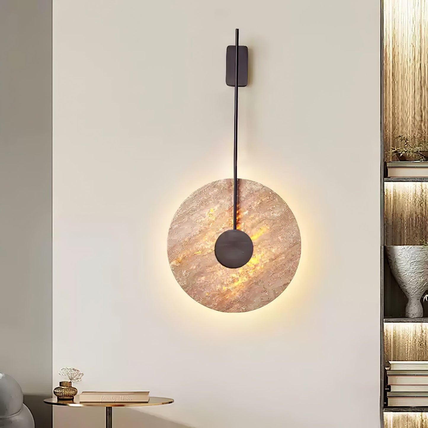 Travertine Disc Wall Lamp Wall lamp