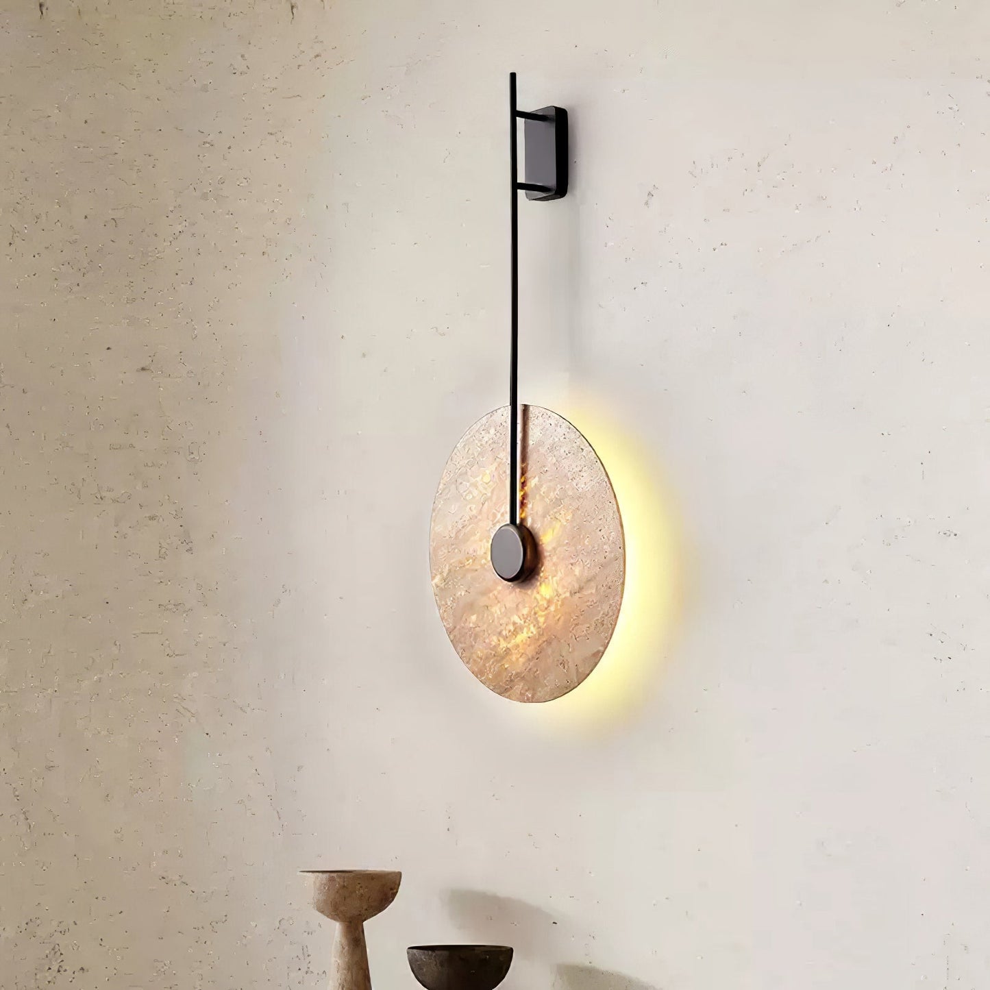 Travertine Disc Wall Lamp Wall lamp