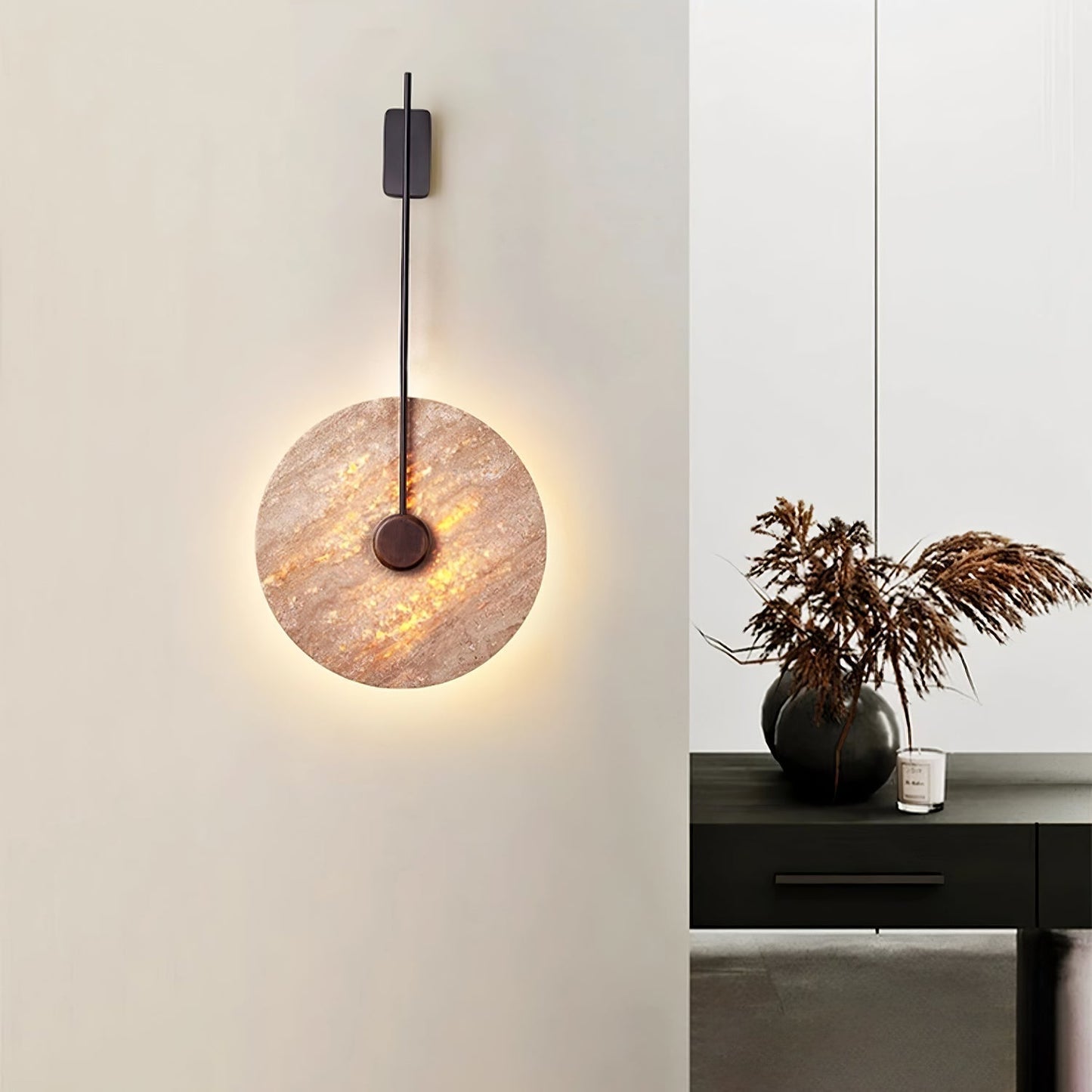 Travertine Disc Wall Lamp Wall lamp