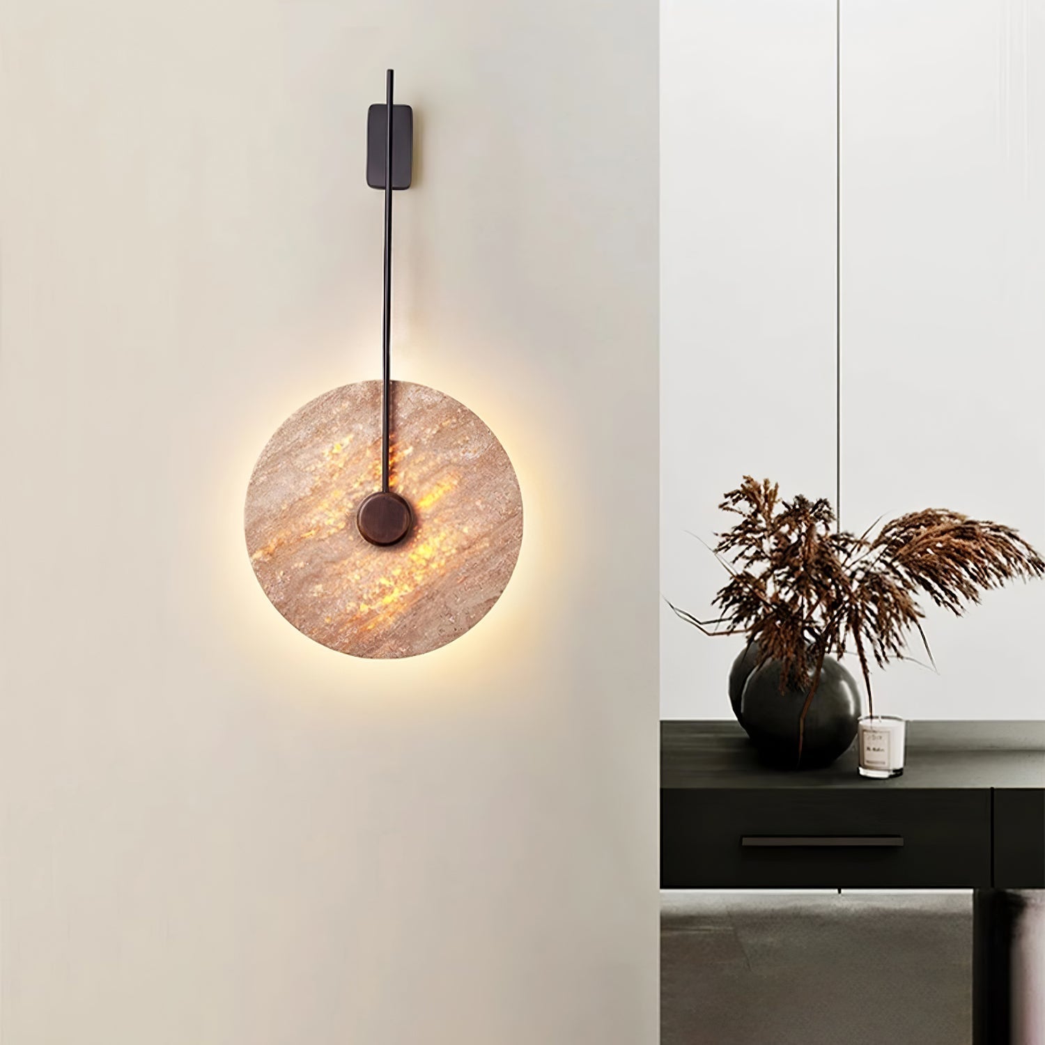 Travertine Disc Wall Lamp Wall lamp