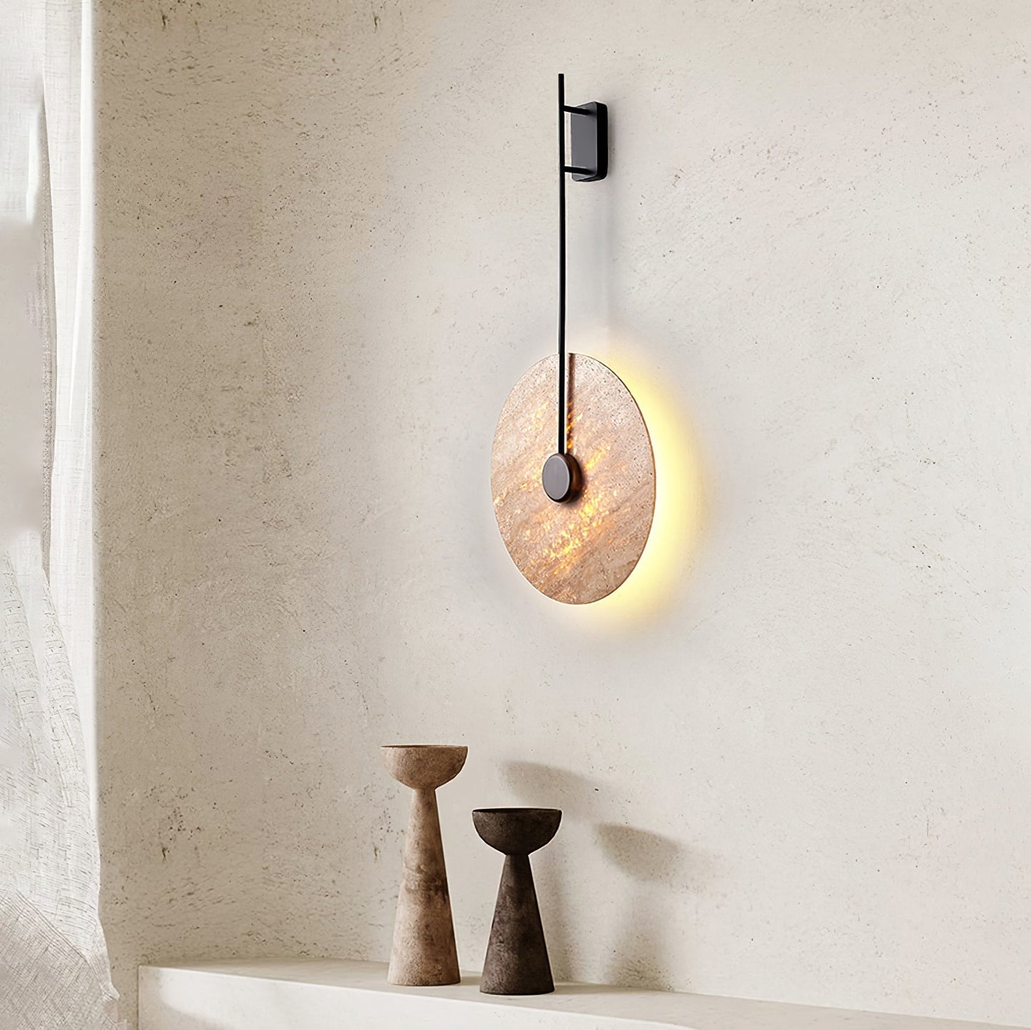 Travertine Disc Wall Lamp Wall lamp