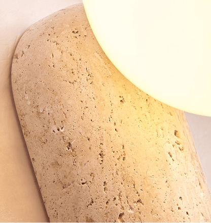 Travertine Pebble Wall Light