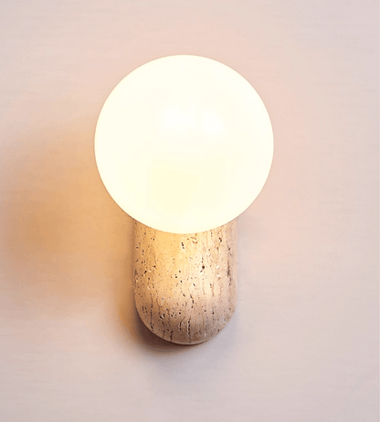 Travertine Pebble Wall Light