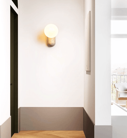 Travertine Pebble Wall Light