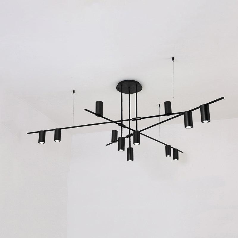 Tribes Chandelier 12heads: L 55.1″ x H 25.5″ / L 140cm x H 65cm / Black Chandelier