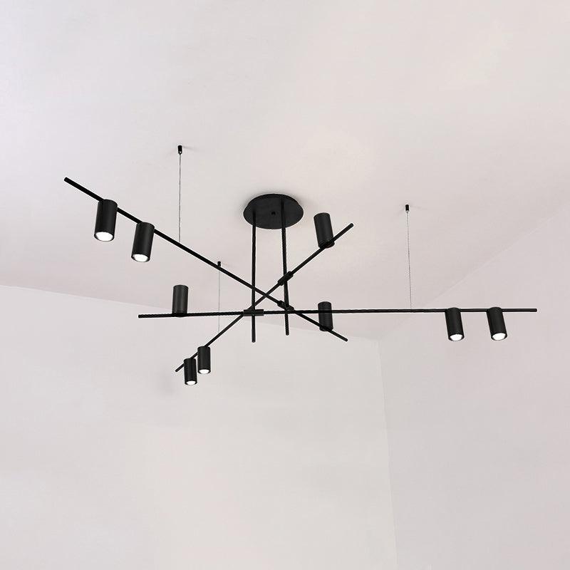 Tribes Chandelier 9heads: L 55.1″ x H 21.7″ / L 140cm x H 55cm / Black Chandelier