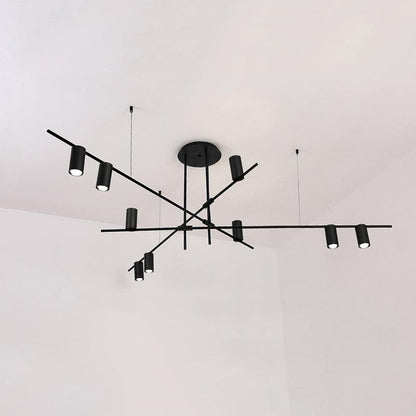 Tribes Chandelier 9heads: L 55.1″ x H 21.7″ / L 140cm x H 55cm / Black Chandelier