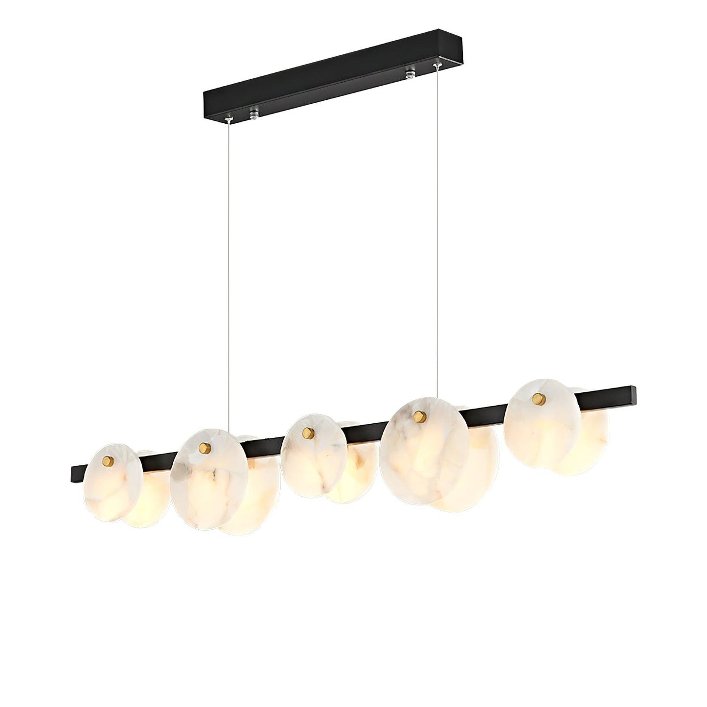 Trinidad Dining Room Chandelier 5 Heads L 39.4″ x H 5.9″ / L 100cm x H 15cm / Black & White / Three-Color Changing