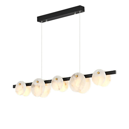 Trinidad Dining Room Chandelier 5 Heads L 39.4″ x H 5.9″ / L 100cm x H 15cm / Black & White / Three-Color Changing