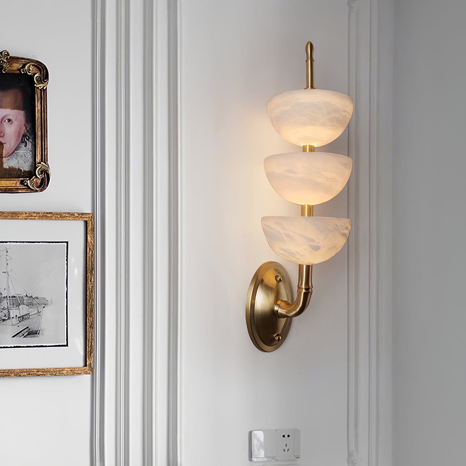 Triple Alabaster Wall Sconce 1001 Wall lamp