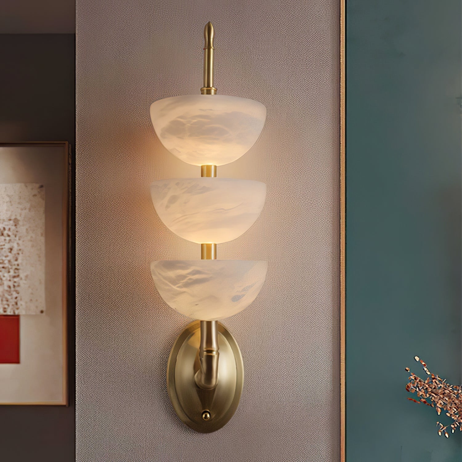 Triple Alabaster Wall Sconce 1001 Wall lamp