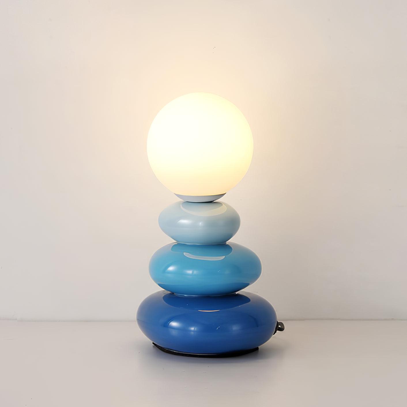 Triple Gourd Table Lamp ? 4.7″ x H 7.4″ / Dia 12cm x H 19cm / Blue Table lamp
