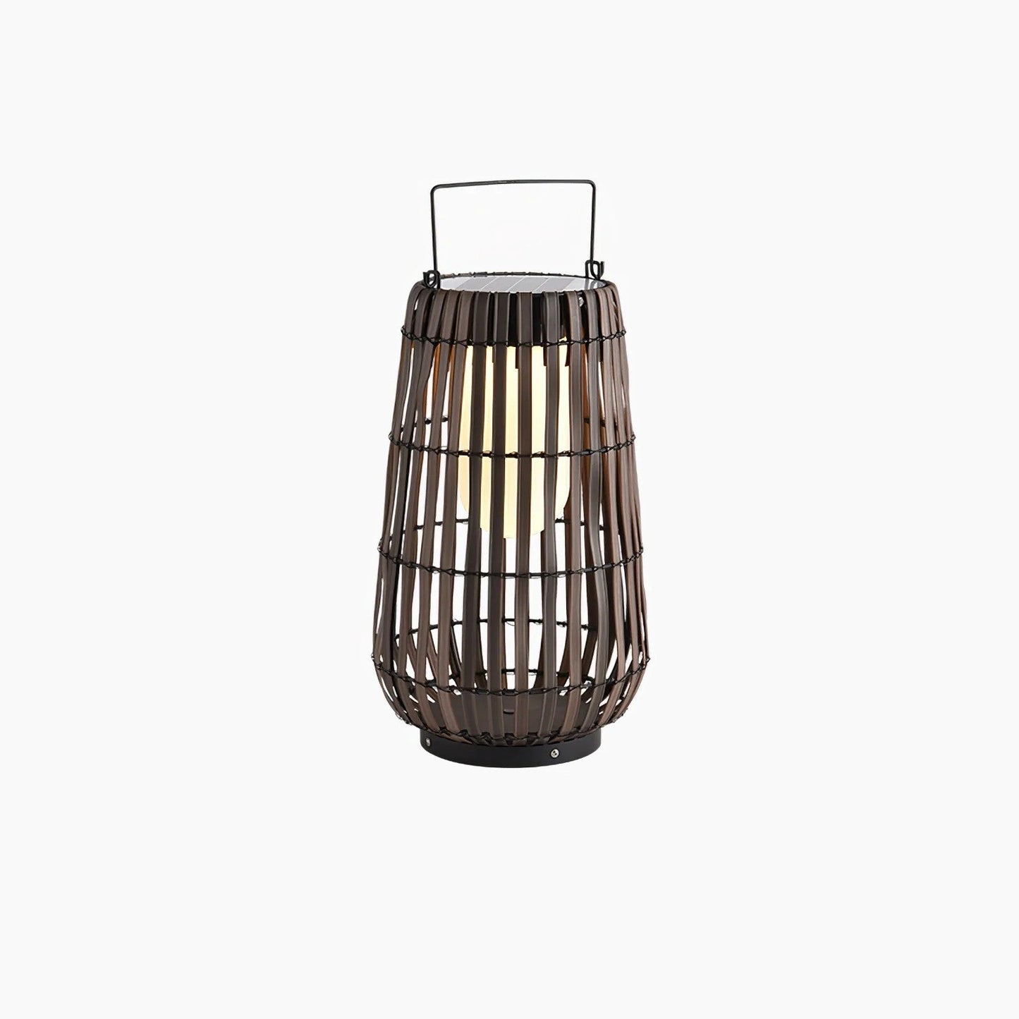 Tropic Braid Lantern Outdoor Lamp Dia 11.8″ x H 15.7″ / Dia 30cm x H 40cm / Model B: Solar-Powered Version / Black & Dark
