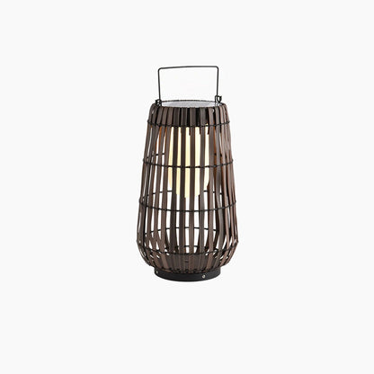 Tropic Braid Lantern Outdoor Lamp Dia 11.8″ x H 15.7″ / Dia 30cm x H 40cm / Model B: Solar-Powered Version / Black & Dark