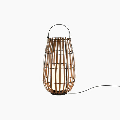 Tropic Braid Lantern Outdoor Lamp Dia 11.8″ x H 15.7″ / Dia 30cm x H 40cm / Model A: Wired Version / Black & Wood color