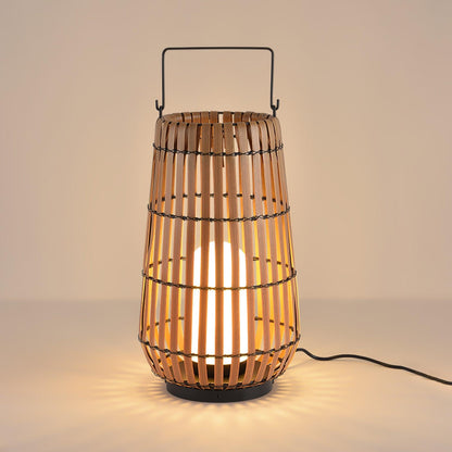 Tropic Braid Lantern Outdoor Lamp Dia 13.8″ x H 23.6″ / Dia 35cm x H 60cm / Model A: Wired Version / Black & Wood color