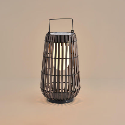 Tropic Braid Lantern Outdoor Lamp Dia 13.8″ x H 23.6″ / Dia 35cm x H 60cm / Model B: Solar-Powered Version / Black & Dark