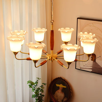 Trumpet Flower Glass Chandelier Chandelier
