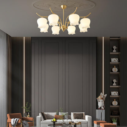 Tulip Brass Chandelier Chandelier