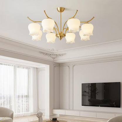 Tulip Brass Chandelier Chandelier