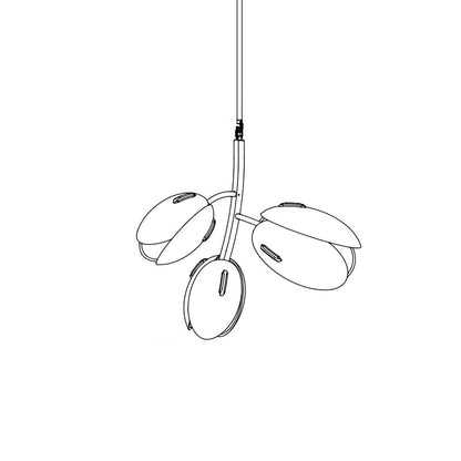 Tulip Bud Chandelier 3 Lamps Dia Dia 11.8″ x H 15.7″ / Gold & Frosted pink 1001 Chandelier