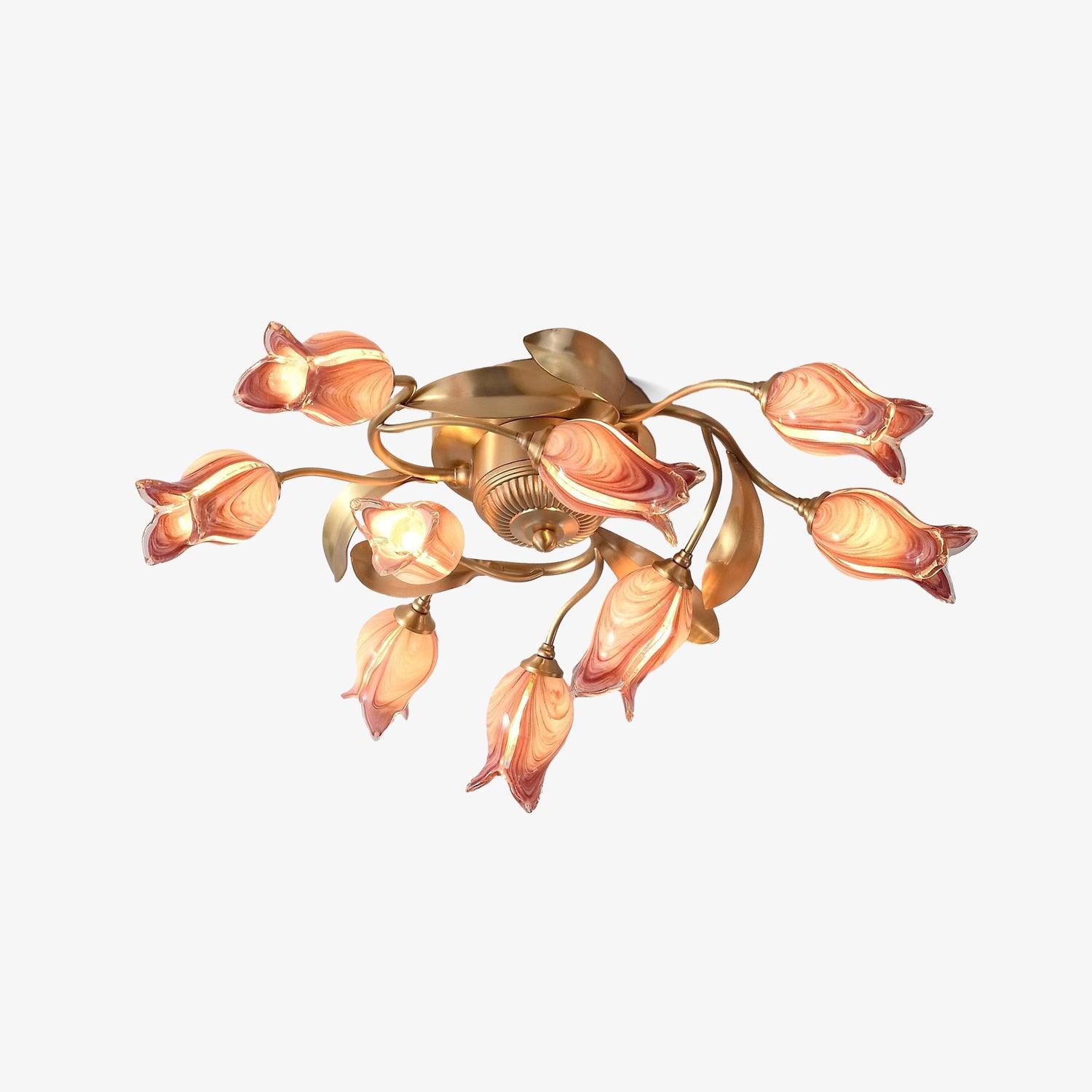 Tulip Serenade Ceiling Lamp Dia 19.7″ x H 7.9″ / Dia 50cm x H 20cm / Purple & Gold Ceiling lamp