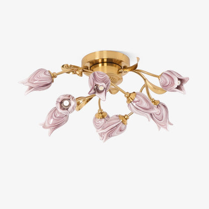 Tulip Serenade Ceiling Lamp Dia 19.7″ x H 7.9″ / Dia 50cm x H 20cm / Purple & Gold Ceiling lamp