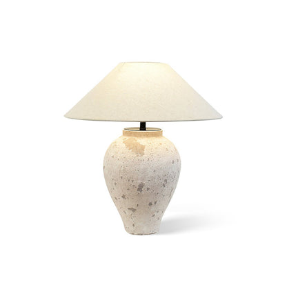 Tuscan Stone Table Lamp Dia 17.7″ x H 22″ / Dia 45cm x H 56cm / Beige / US Plug Table lamp