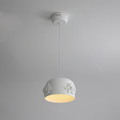 Tuz Pendant Light Dia 11″ x H 5.9″ / Dia 28cm x H 15cm / White & With crystal / Warm Light Pendant light