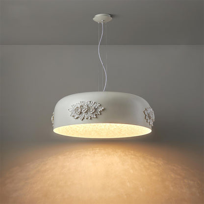 Tuzzi Pendant Light Dia 23.6″ x H 10.2″ / Dia 60cm x H 26cm / White / Warm Light Pendant light