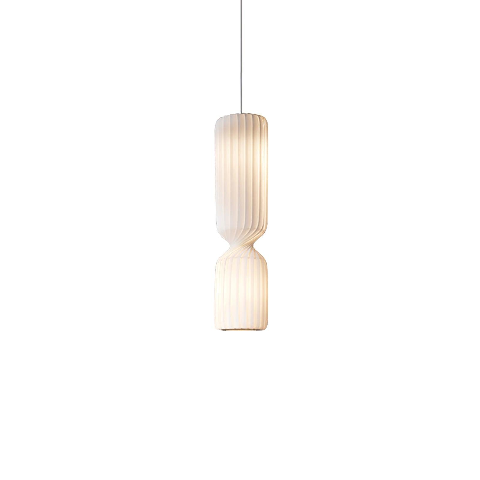 Twist Pendant Lamp Dia 9.8″ x H 39.4″ / Dia 25cm x H 100cm / White / Warm Light Pendant light