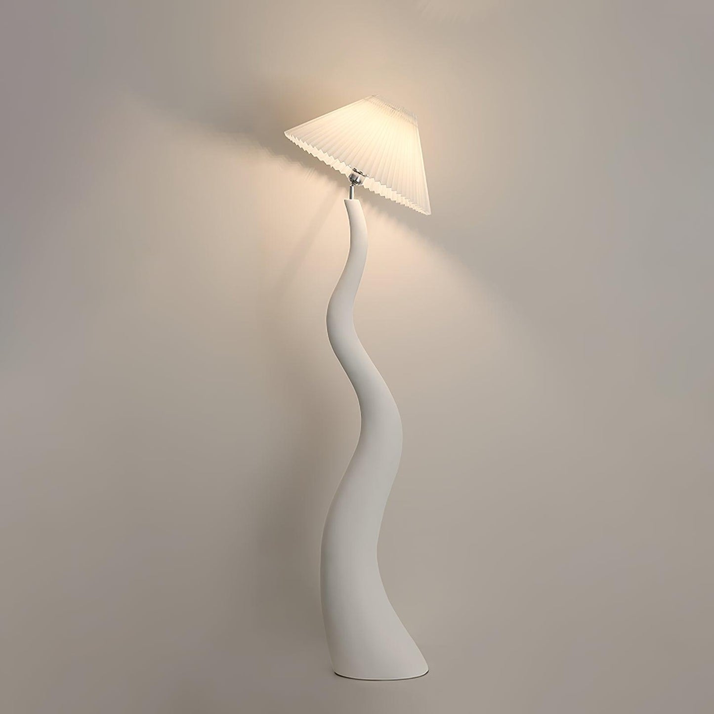 Twisted Pleated Floor Lamp ? 17.7″ x H 64.9″/ Dia 45cm x H 165cm / White / US plug Floor lamp