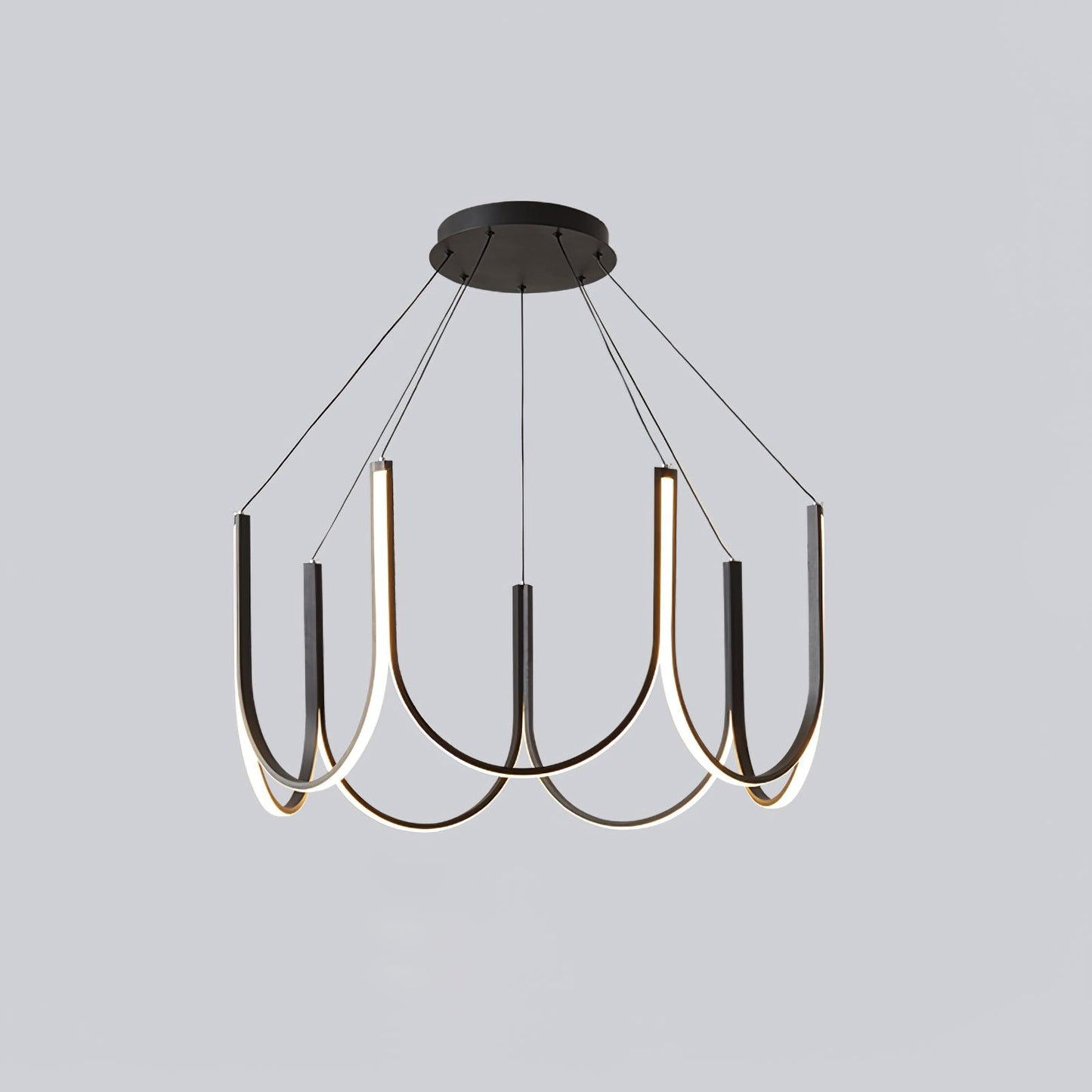 U7 Multi Pendant Light Dia 25.5″ x H 78.7″ / Dia 65cm x H 200cm / Black / Warm light Pendant light