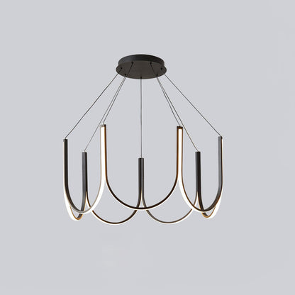 U7 Multi Pendant Light Dia 25.5″ x H 78.7″ / Dia 65cm x H 200cm / Black / Warm light Pendant light