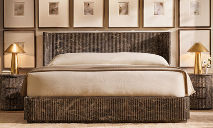 Byron Reeded Stone Closed Nightstand