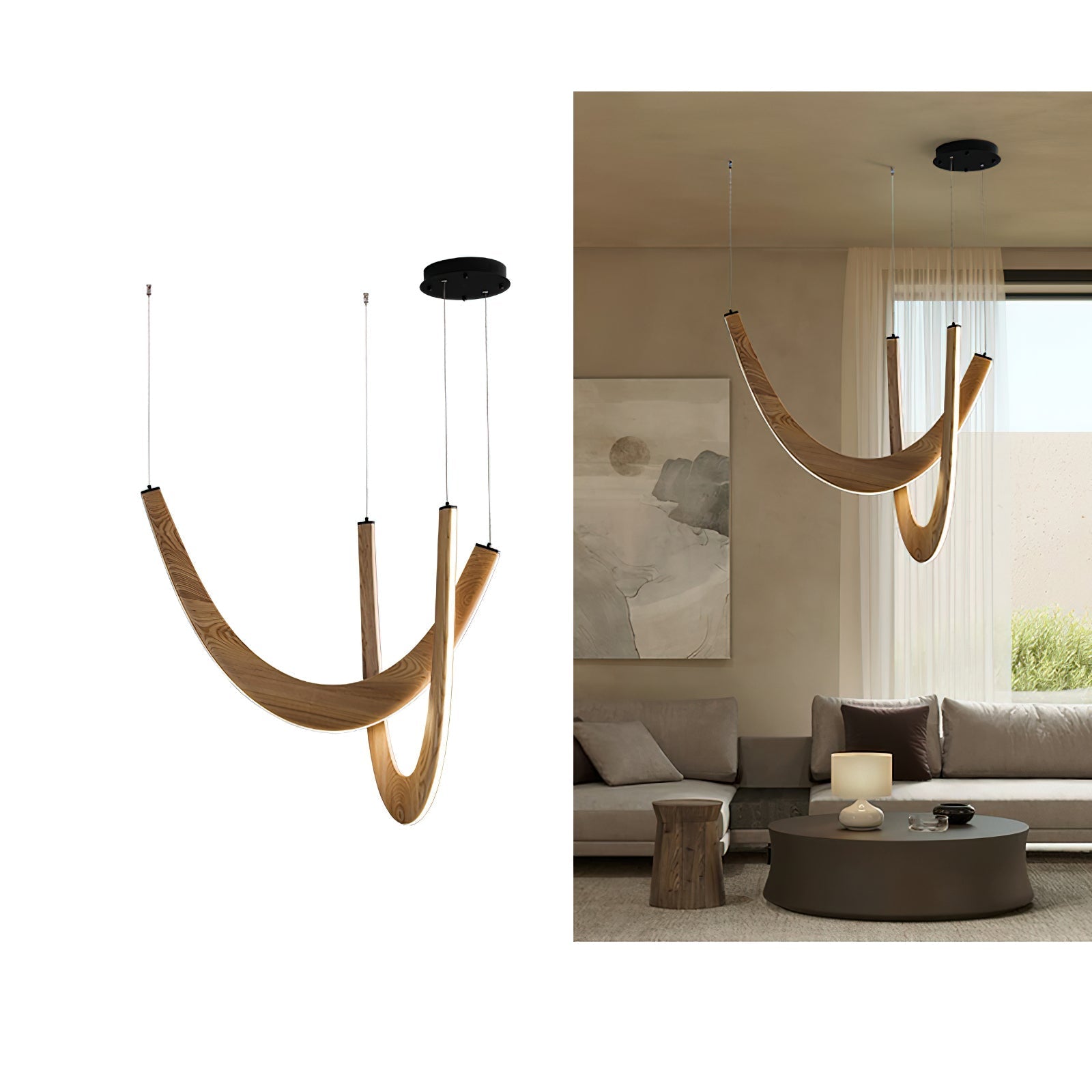 U Wooden Pendant Lamp Pendant light
