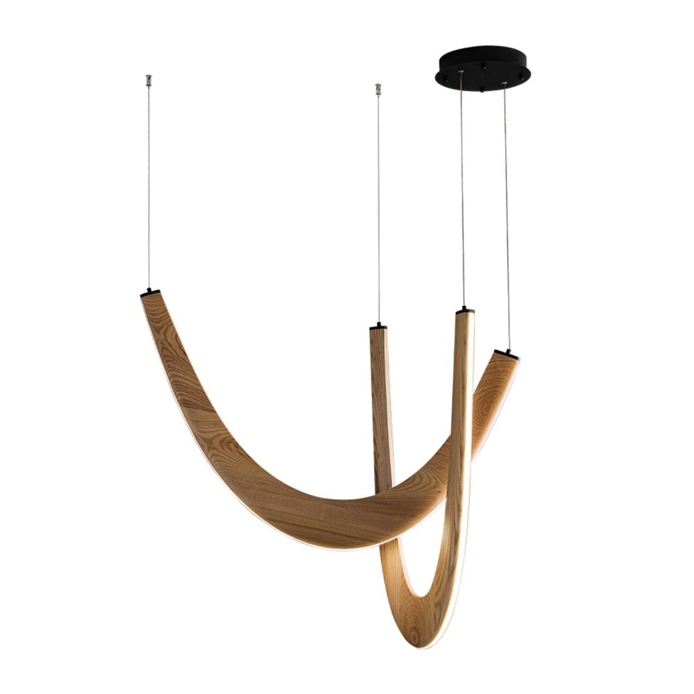 U Wooden Pendant Lamp L 36.2″ x W 13.8″ x H 33.5″ / Wood Color / Warm Light Pendant light