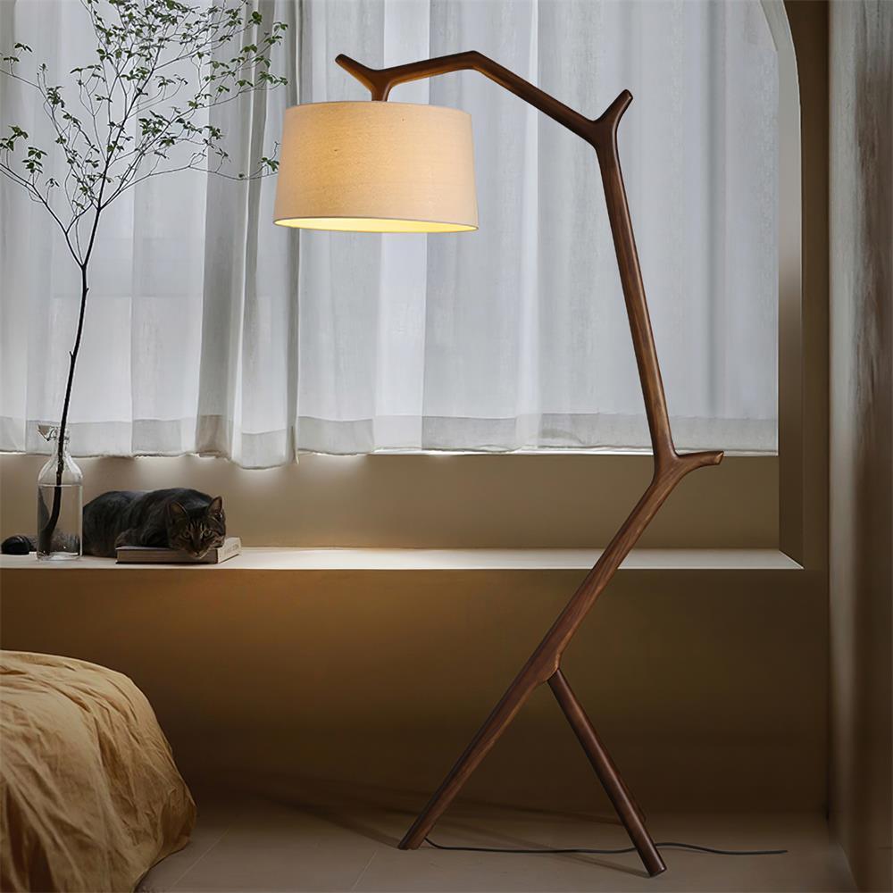 Umahi Floor Lamp L 39.7″ x H 67.3″ / L 101cm x H 171m / Walnut & White / US plug Floor lamp